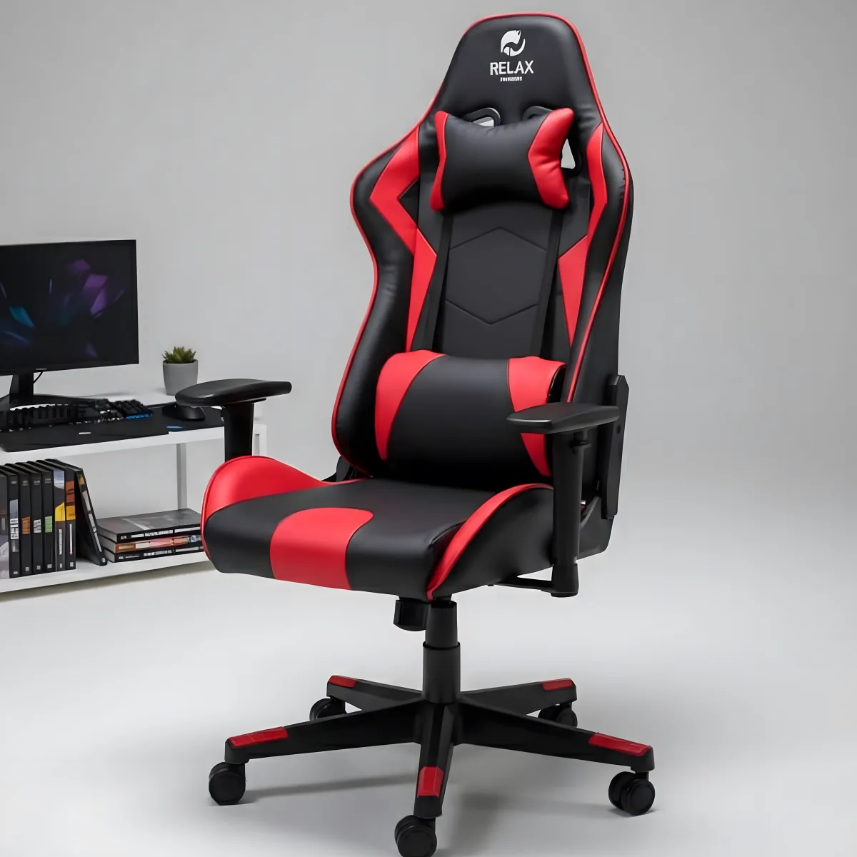 Racing Style High Back Gaming Chair with Headrest and Lumbar Pillow
