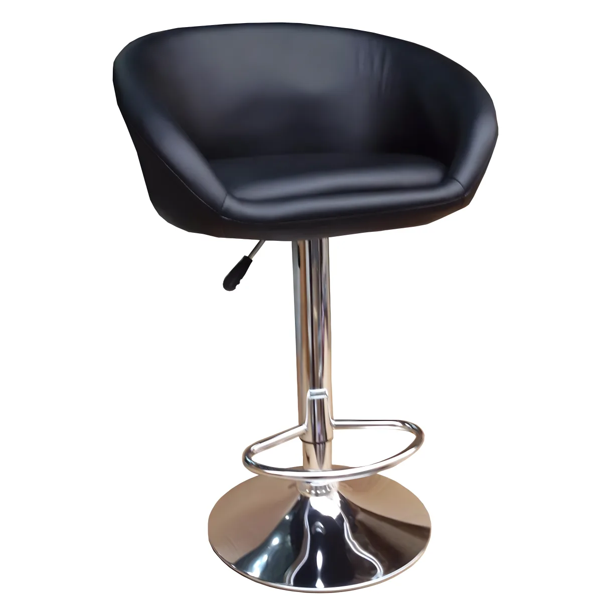 Adjustable Height Swivel Bar Stool with Chrome Base